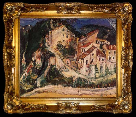 framed  Chaim Soutine Landscape of Cagnes, ta009-2